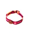 Dezso By Sara Beltr?n Cowry Mexican Bracelet In Red Jasper & Flamingo Sunset