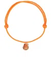 Dezso By Sara Beltr?n Natural Clam 18k Rose Gold Surf Cord Necklace In Natural & Orange Paracord
