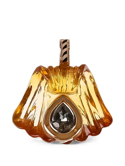 Dezso Capri Citrine And Sapphire Pendant In Rosa