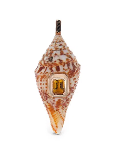 Dezso Conus-shell Scapolite Pendant In Multi