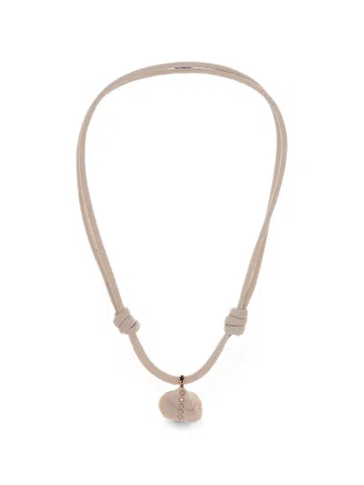 Dezso Edul Shell Diamond Necklace In Gold