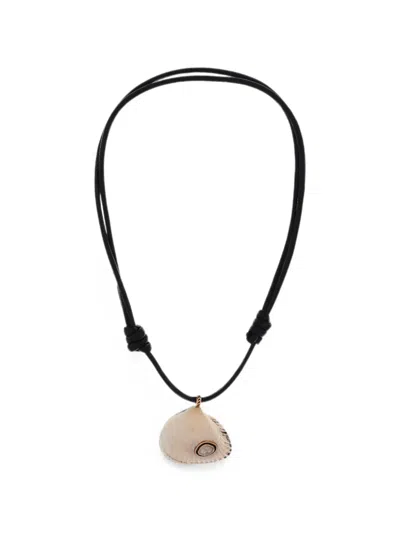 Dezso Grande Edul Shell And Diamond Necklace In Multi