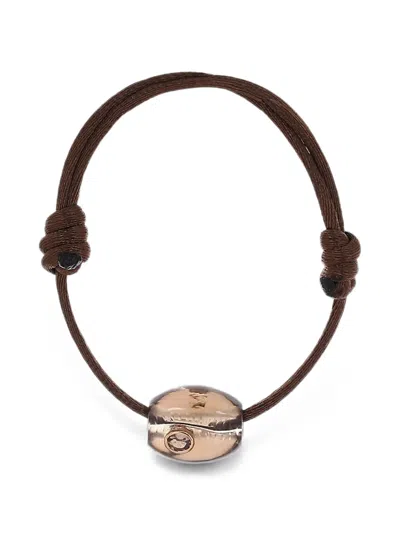 Dezso Smoky Quartz And Garnet Cowry Bracelet In Brown