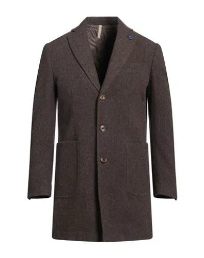 Dffrntly Man Coat Brown Size 42 Wool, Polyester, Polyamide