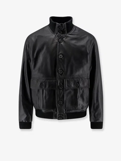 Dfour Leather Jacket In Black