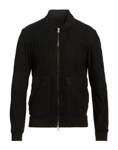 Dfour Man Jacket Black Size 42 Leather