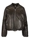 Dfour Padded Bomber Jacket Jackets Brown In Multi