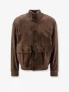 Dfour Suede Jacket In Brown