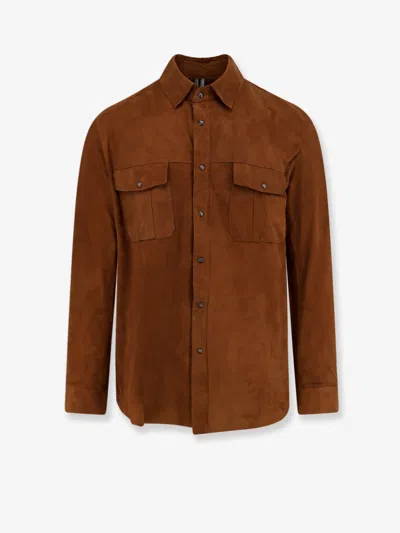 Dfour Suede Shirt In Brown