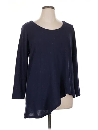 Pre-owned Dg^2 By Diane Gilman 3/4 Sleeve T-shirt In Blue