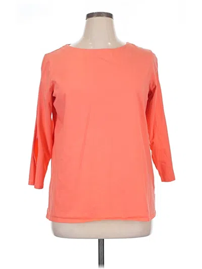 Pre-owned Dg^2 By Diane Gilman 3/4 Sleeve T-shirt In Orange