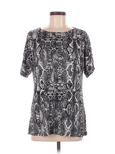 Pre-owned Dg^2 By Diane Gilman 3/4 Sleeve T-shirt In Silver