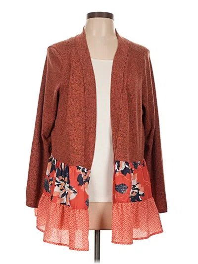 Pre-owned Dg^2 By Diane Gilman Cardigan Sweater In Orange