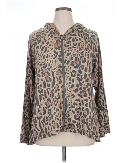 Pre-owned Dg^2 By Diane Gilman Cardigan Sweater In Tan