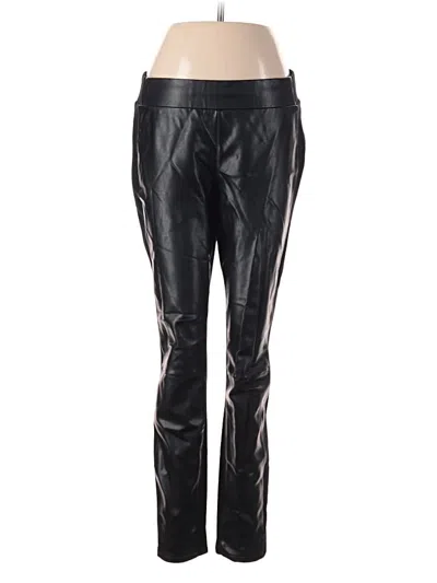 Pre-owned Dg^2 By Diane Gilman Faux Leather Pants In Black