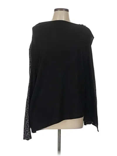 Pre-owned Dg^2 By Diane Gilman Long Sleeve Blouse In Black