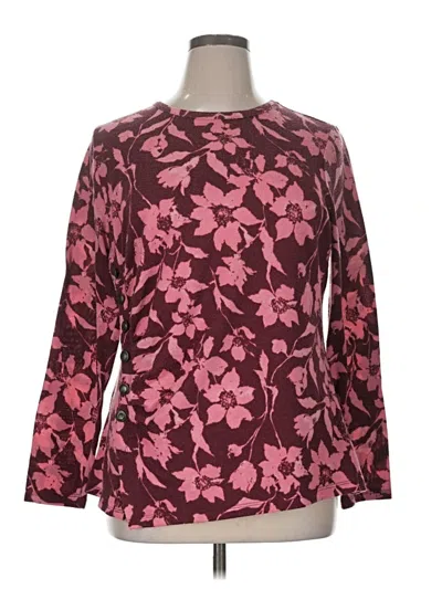 Pre-owned Dg^2 By Diane Gilman Long Sleeve Blouse In Burgundy