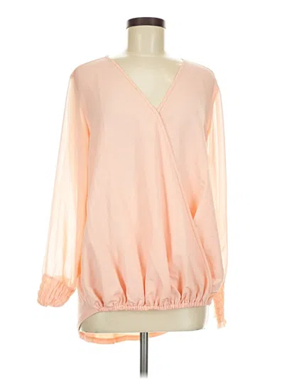 Pre-owned Dg^2 By Diane Gilman Long Sleeve Blouse In Orange