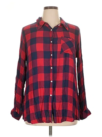 Pre-owned Dg^2 By Diane Gilman Long Sleeve Button Down Shirt In Red