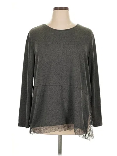 Pre-owned Dg^2 By Diane Gilman Long Sleeve T-shirt In Gray