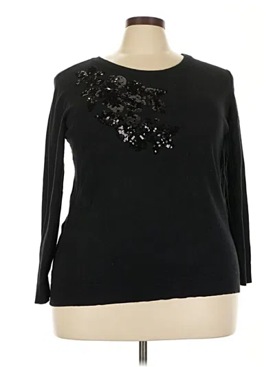 Pre-owned Dg^2 By Diane Gilman Pullover Sweater In Black