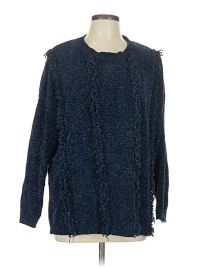 Pre-owned Dg^2 By Diane Gilman Pullover Sweater In Blue
