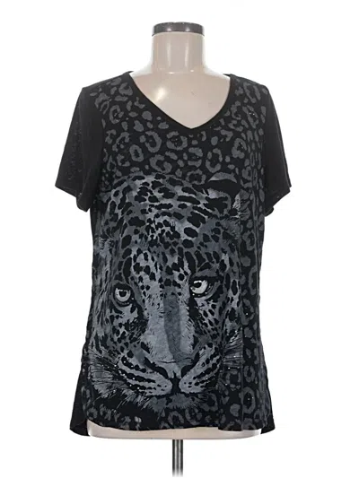 Pre-owned Dg^2 By Diane Gilman Short Sleeve T-shirt In Black