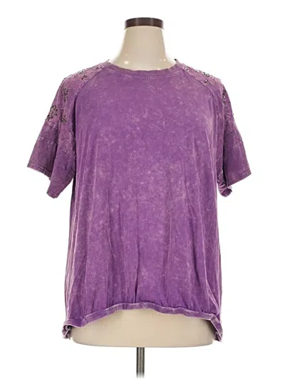 Pre-owned Dg^2 By Diane Gilman Short Sleeve T-shirt In Purple