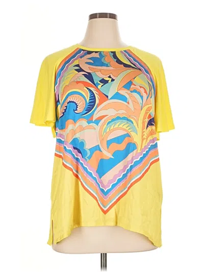 Pre-owned Dg^2 By Diane Gilman Short Sleeve T-shirt In Yellow