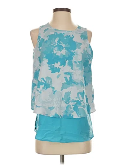 Pre-owned Dg^2 By Diane Gilman Sleeveless Blouse In Blue