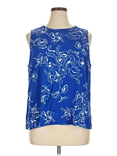 Pre-owned Dg^2 By Diane Gilman Sleeveless Blouse In Blue