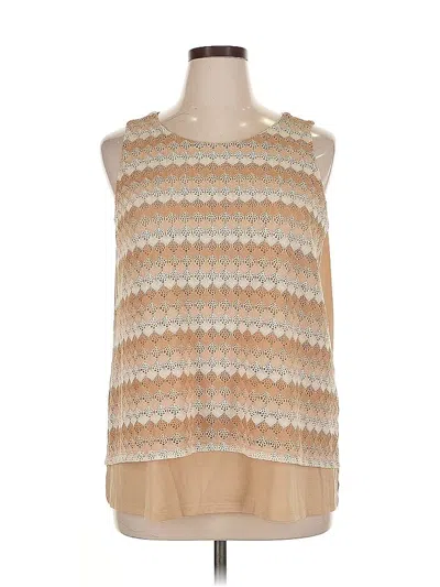 Pre-owned Dg^2 By Diane Gilman Sleeveless Blouse In Brown