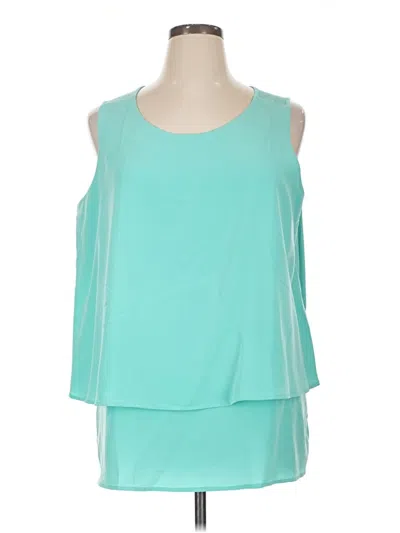 Pre-owned Dg^2 By Diane Gilman Sleeveless Blouse In Teal