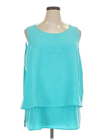 Pre-owned Dg^2 By Diane Gilman Sleeveless Blouse In Teal