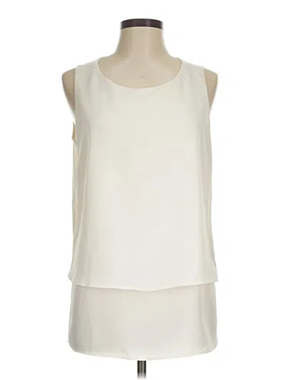 Pre-owned Dg^2 By Diane Gilman Sleeveless Blouse In White