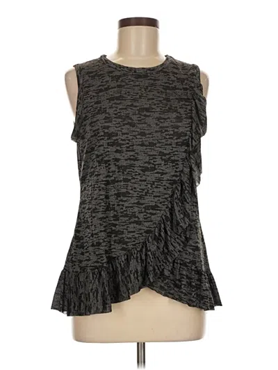 Pre-owned Dg^2 By Diane Gilman Sleeveless Top Gray One Shoulder Neckline Tops