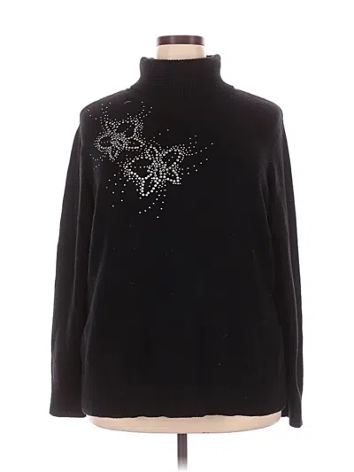 Pre-owned Dg^2 By Diane Gilman Turtleneck Sweater In Black
