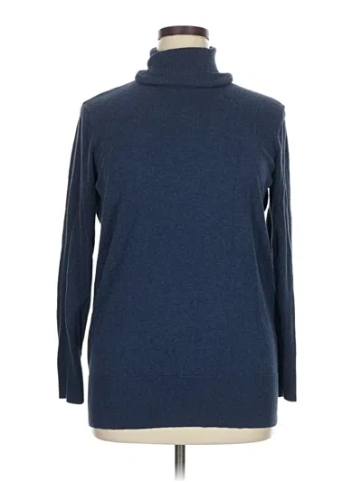Pre-owned Dg^2 By Diane Gilman Turtleneck Sweater In Blue