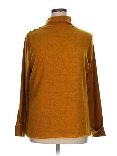 Pre-owned Dg^2 By Diane Gilman Turtleneck Sweater In Gold