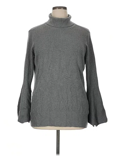 Pre-owned Dg^2 By Diane Gilman Turtleneck Sweater In Gray