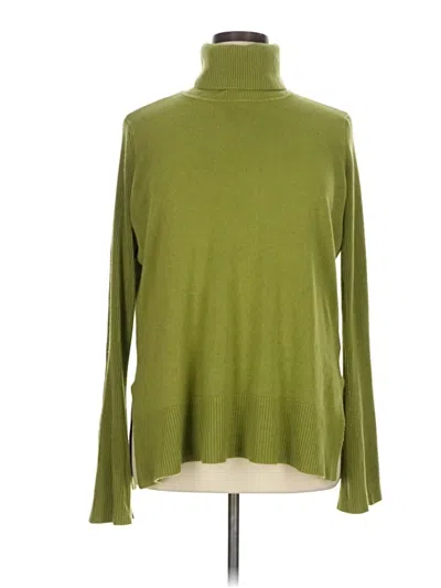 Pre-owned Dg^2 By Diane Gilman Turtleneck Sweater In Green