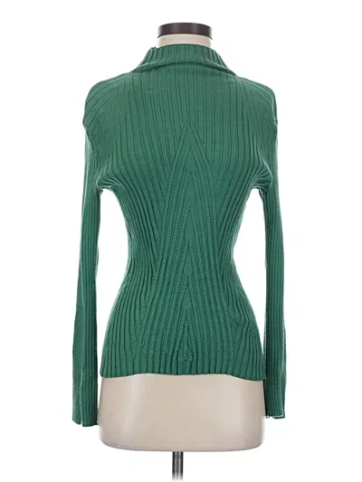 Pre-owned Dg^2 By Diane Gilman Turtleneck Sweater In Green