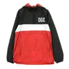 Dgk Blocked Men's Removable Windbreaker In Black/red