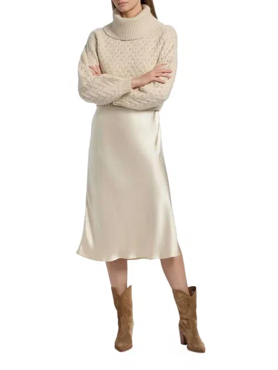 Dh New York Ani Sweater Dress In Parchment Combo In White