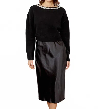 Dh New York Bell Sweater Midi Dress In Black