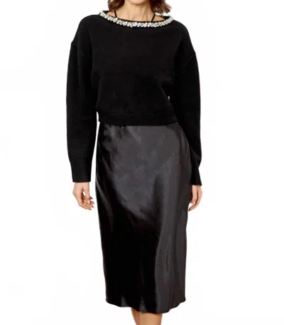 Dh New York Bell Sweater Midi Dress In Black