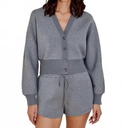 Dh New York Caitlin Knit Cardigan In Heather Grey In Gray