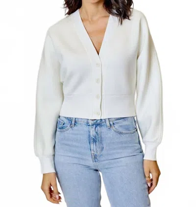 Dh New York Caitlin Knit Cardigan In White