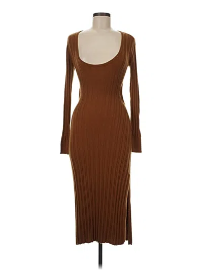 Pre-owned Dh New York Casual Dress In Brown