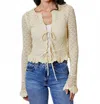 Dh New York Chrissy Tie Front Cardigan In Pale-daisy